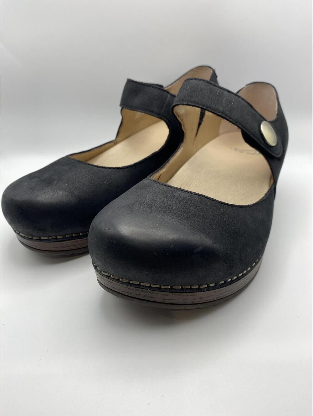 Dansko Black Leather Mary Jane Shoes Size 6